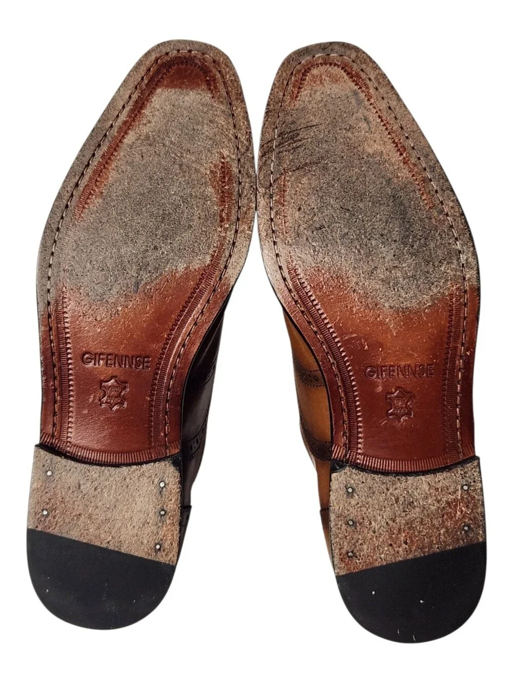 Gifennse Hand-Dyed/Sewn Leather Brogue Oxfords Size 10.5 EUC